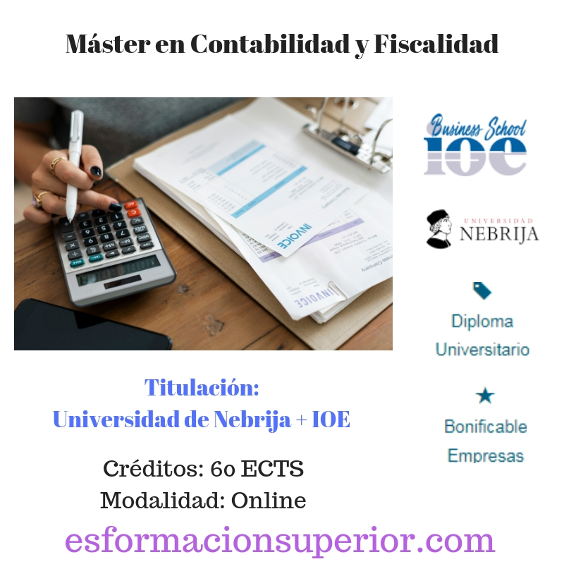 Máster en Contabilidad y Fiscalidad